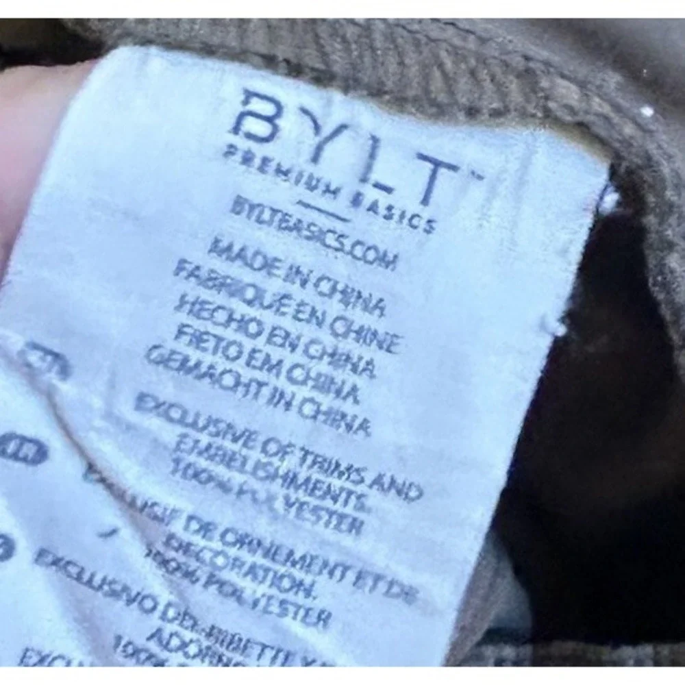 Bylt Mens Size 32 Everyday Pant Premium Basics Straight‎ Fit Brown Tan